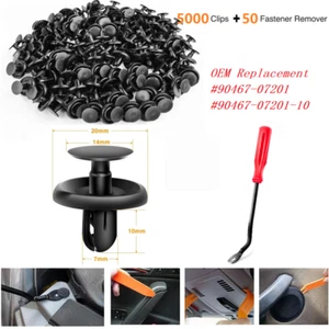 Bumper Clips 7mm Fastener Fender Push Plastic Rivet for Toyota Pontiac - Picture 1 of 76