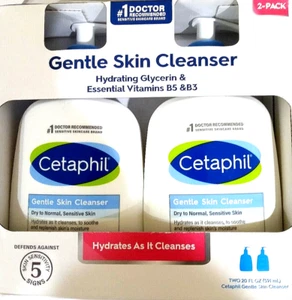 Cetaphil Gentle Skin Cleanser for Dry to Normal Sensitive Skin 2 x 20 Oz - Picture 1 of 3