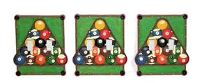 Billards Light Switch Plate Cover Set 3 Pool Room Game Room Man Cave Theme - Picture 1 of 5