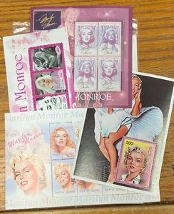 Souvenir Stamp Collection Marilyn Monroe 4 Panels, Gambia, Micronesia, + - MNH - Picture 1 of 7