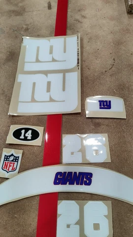 3M New York Giants football helmet 20 mil vinyl decals speed Cover