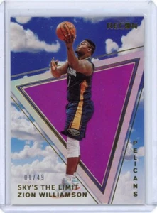 Zion Williamson 2020-21 Recon Sky's the Limit Purple 1/49 Jersey #! #5 - Picture 1 of 2
