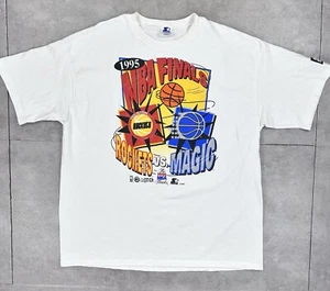 vintage starter nba finals t shirt mens xl 1995 rockets vs magic graphic print - Picture 1 of 21