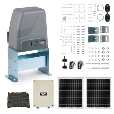 Abridor de puerta corredera CO-Z 250W con panel solar de 20 W para puertas de entrada de 3300 lb 40 pies Foto 1 de 4