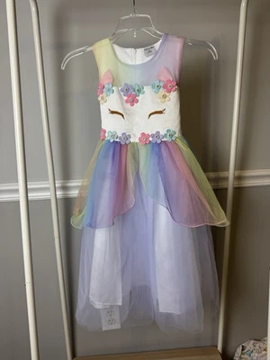Nuevo Vestido Floral Arco Iris Niña 6-7 Foto 1 de 3
