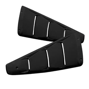 Fits 2005-2014 Ford Mustang 1/4 Quarter Side Window Louver Scoop Covers Black - Picture 1 of 5