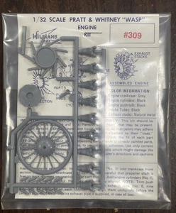 Pratt & Whitney Wasp - Williams Brothers unmontierter Motorbausatz im Maßstab 1:32 309 - Bild 1 von 3