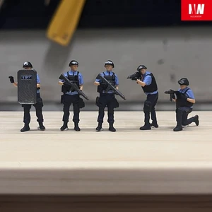 Diorama 1/87/64/43 Police Doll Set Military Force Training Figure Model Doll Toy - Picture 1 of 24
