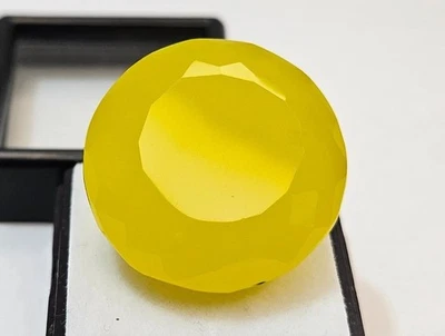 Excelente piedra preciosa suelta natural ópalo corte redondo amarillo neón 49-50 quilates certificado EGL Foto 1 de 4