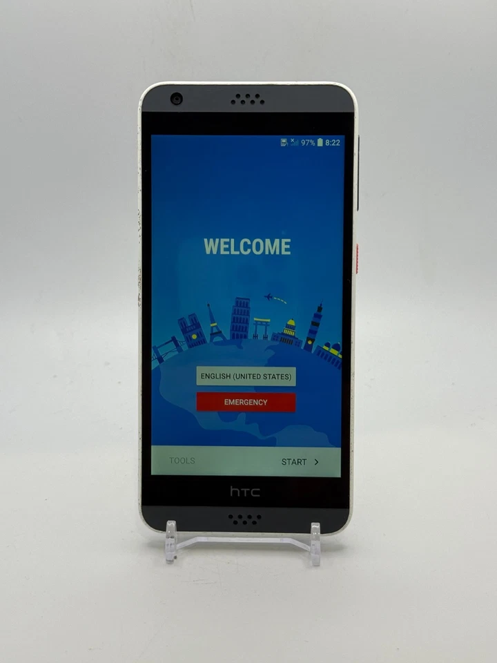 HTC Desire 530 - 白色 - 智能手机 - 按原样用于抢救/零件/拆卸 — 第 1/4 张图片