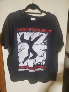 DD4 1988 Rock Concert Single Stitch Human Rights Now Tour XL Hebrew MR T T-shirt - Picture 1 of 9