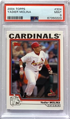 2004 TOPPS #324 YADIER MOLINA ROOKIE FUTURE HOF PSA 9 — CENTRADO--ENVIO RÁPIDO! - Imagem 1 de 2