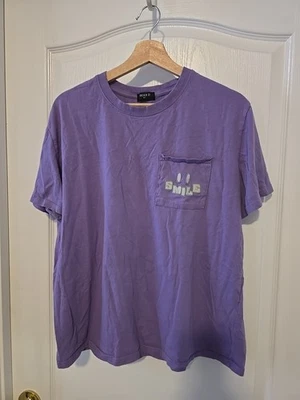 Forever 21 Puprle SMILE T-Shirt mens L - Image 1 of 4