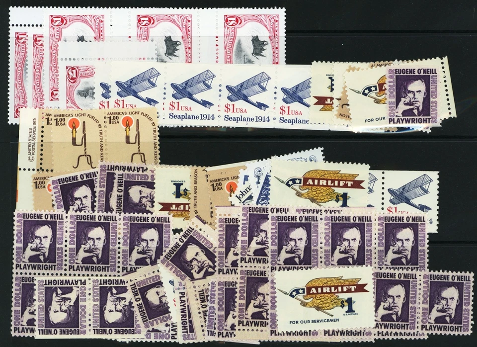 Lote de 100 x $1 Valores Franqueo - Valor nominal de $100.00 - Stuart Katz Foto 1 de 1