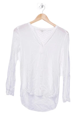 springfield Damen Langarmshirt Gr. 36/S Weiß Casual Spitze Baumwolle - Bild 1 von 3