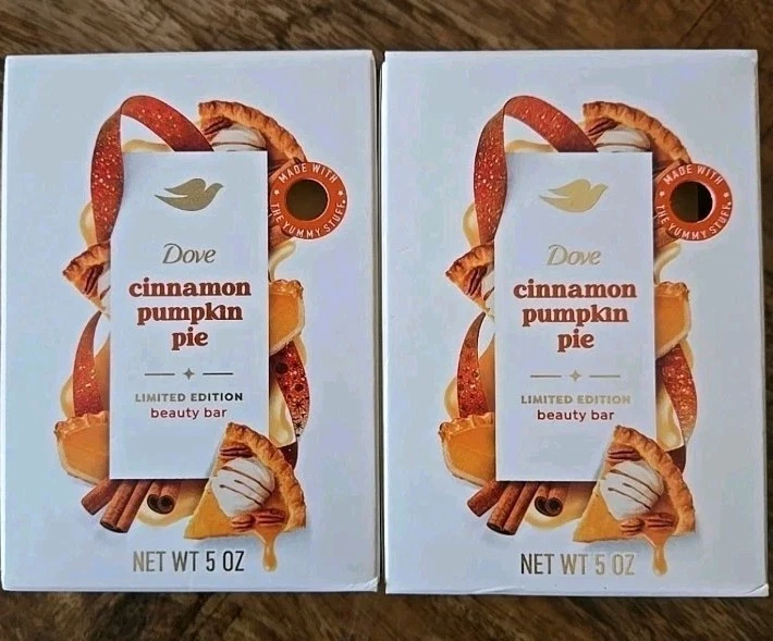 Paquete de 2 jabones barra belleza pastel canela calabaza edición limitada Dove 5 OZ EA Foto 1 de 1