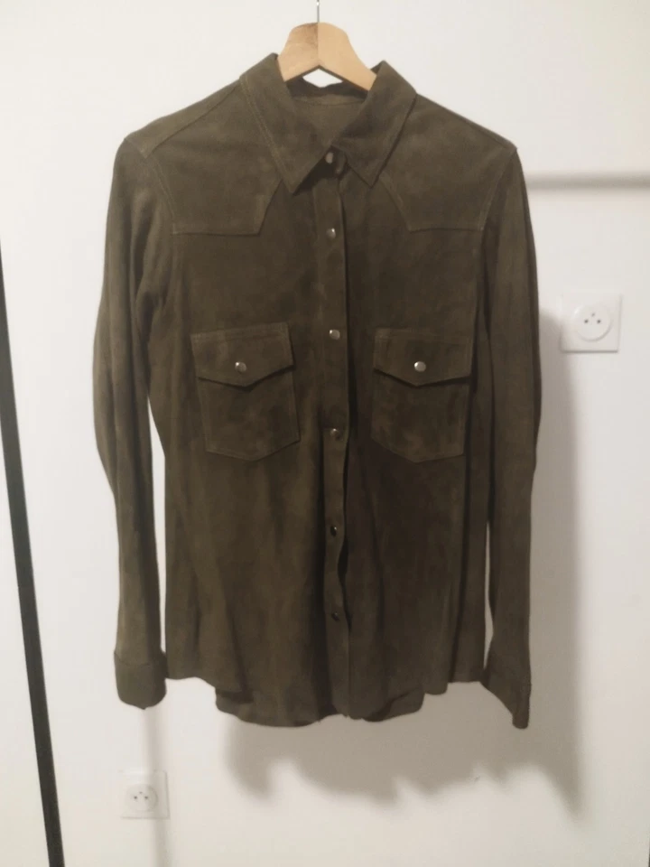 Chemise en daim verte Taille 36 - Femme - Photo 1/2