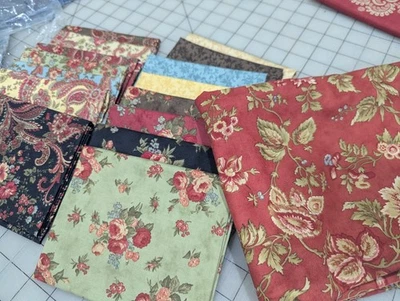 Vienna Nights Fat Quarter Paquete 3 Hermanas Moda Tela de Acolchado Foto 1 de 3