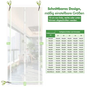 Sekey Fliegengitter Tür Zuschneidbar Magnet Türvorhang Insektenschutz Balkon - Bild 1 von 9