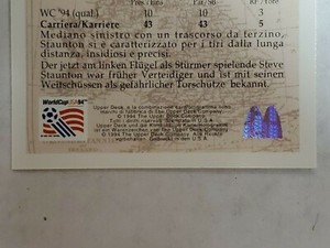 1994 Upper Deck Work Cup Cards - Swiss Mcdonalds Edition - Italian/German