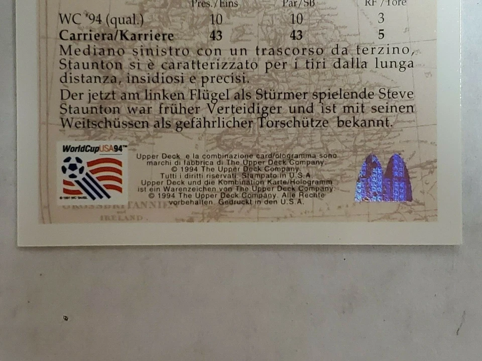 Tarjetas de copa de trabajo Upper Deck 1994 - edición Swiss McDonalds - italiano/alemano Foto 1 de 1