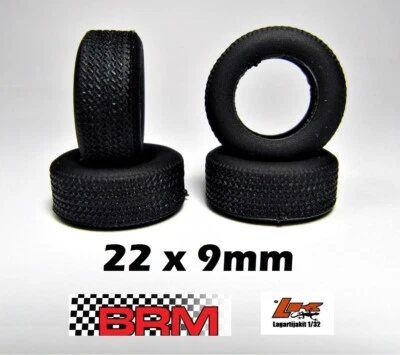 1/32 BRM 4X NEUMATICOS CLASICOS DE 22 x 9 mm - RESIN KIT PCS CARTRIX NINCO