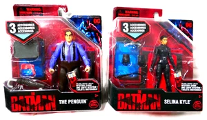 DC Batman:  The Penguin + Selina Kyle Action Figure 3 Accessories & Mystery Card - Picture 1 of 8
