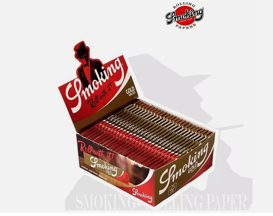 Smoking Gold Cartine King Size Slim Lunghe Rolling Papers – 50 Libretti - Imagen 1 de 1
