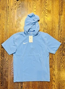 $95 Nike Men's Short-Sleeve Woven Hooded Coach Jacket Blue Small DV6755-011 Unc - Picture 1 of 7