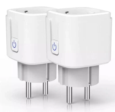 2 PEZZI PRESA SMART Wi-Fi SPINA COMPATIBILE ALEXA GOOGLE ASSISTANT IOS ANDROID