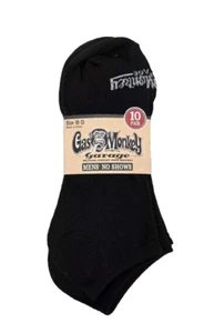 Gas Monkey Garage Work & Outdoor No Shows Crew Socks 10 Pair Black Size 10-13  - Picture 1 of 6