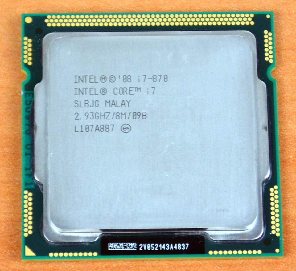 Intel Core i7 870 2.93 GHz Quad-Core L3 8M Processor Socket 1156 CPU SLBJG 95W - Image 1 of 1