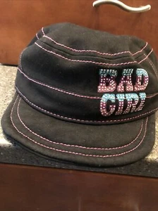 Golden Nugget Black “Bad Girl” Adjustable Army Cap w/Pink Stitching, One Size - Picture 1 of 12