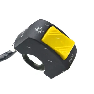 Yellow Motorcycle On-Off Switch Push Button Handlebar Headlight Horn Switch 12V - Picture 1 of 4
