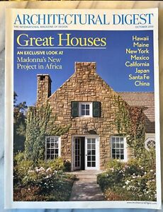 GREAT HOUSES / MADONNA'S AFRICA PROJECT Oct. 2010 ARCHITECTURAL DIGEST Magazine