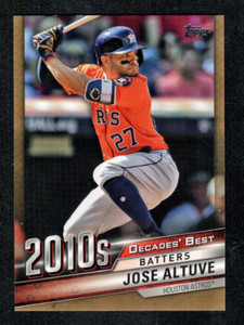 2020 Topps Update Gold Decades' Best Jose Altuve #/50 Houston Astros 1:2349