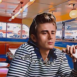 OAK Pop Art James Dean Rebel Without A Cause In 1950s Diner 8 X 10
