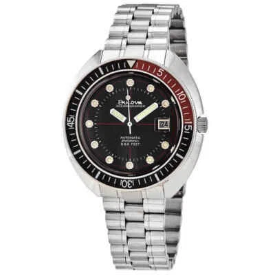 BULOVA 98B320 Oceanographer "Devil Diver" Automatic Black Dial Watch $795 ~ NEW - Image 1 of 3