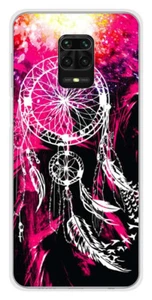 Coque en silicone imprimée compatible Xiaomi Redmi Note 9 Pro Dreamcatcher Rose - Picture 1 of 3