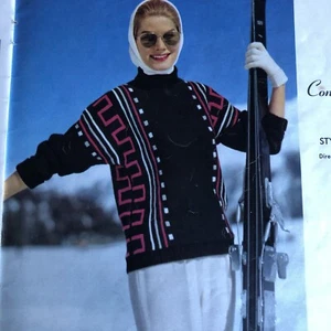 1958 Continental Design Ski Sweater Patterns - Picture 1 of 12