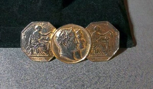 Vintage Damen Faux Antike Münze Gürtelschnalle Römer - Bild 1 von 3