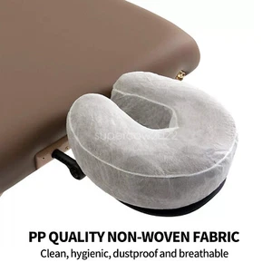 Disposable Massage Table Fitted Face Head Rest Cushion Circle Cover 100-1000Pcs - Picture 1 of 19