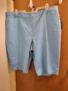 Briggs New York Womens Plus Size 22w Blue Shorts New Nwt Read DESCRIPTION - Picture 1 of 22