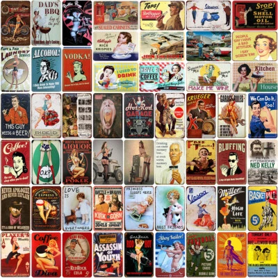 Vintage Tin Sign Metal Poster Classic Bar Pub Plaques Customization Wall Decor - Image 1 of 4