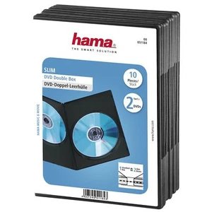 Hama 5 – 25x 2fach DVD Blu-ray Schutz Leer Hüllen 14 mm Slim Transparent/Schwarz - Bild 1 von 7