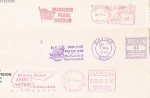 WWII Patriotic PICTORIAL METER MAIL MINI COLLECTION 3 Partial Fronts:1943 #19 9x - Picture 1 of 1