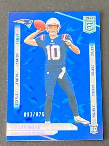 Drake Maye 2024 Panini Donruss Elite Aspirations Blue Shimmer #185 #ed 93/875 - Picture 1 of 10