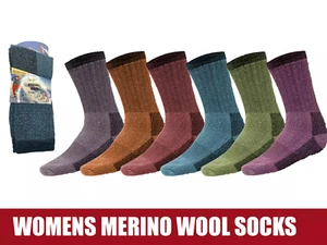 2 4 6 12 Pairs Womens Thick Socks Merino Wool Thermal Socks Warm Ladies Socks - Picture 1 of 6