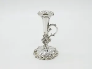 Victorian Sterling Silver Chamberstick 'Go-To-Bed' Antique 1850 Sheffield - Picture 1 of 10