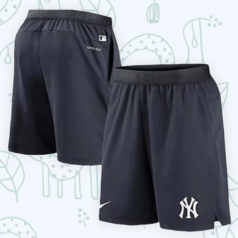 Men New New York Yankees Nike Authentic  Flex Vent Max Dri Fit Shorts Size XXL Cover